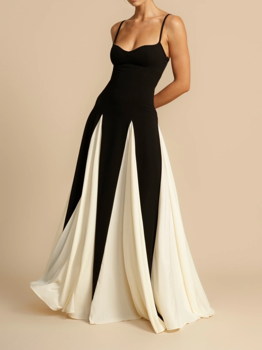 Arcina Ori PALOMA DRESS Black and White Maxi XS